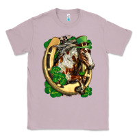 Lilac Horse with horseshoe st patricks day Classic Tee - FaDigitalArtStudio