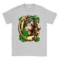 Moon Dust Horse with horseshoe st patricks day Classic Tee - FaDigitalArtStudio