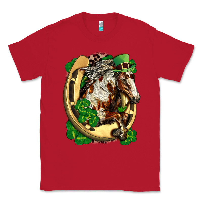 Horse With Horseshoe St Patricks Day Classic Tee by FaDigitalArtStudio | Teevron