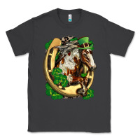 Smoke Horse with horseshoe st patricks day Classic Tee - FaDigitalArtStudio