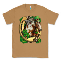 Toasted Coconut Horse with horseshoe st patricks day Classic Tee - FaDigitalArtStudio