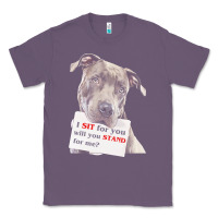 Lavender pitbull t  shirt i sit for you will you stand for me t  shirt Classic Tee - linhVisuals