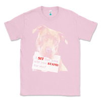 Bubblegum Pink pitbull t  shirt i sit for you will you stand for me t  shirt Classic Tee - linhVisuals