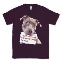 Plum pitbull t  shirt i sit for you will you stand for me t  shirt Classic Tee - linhVisuals