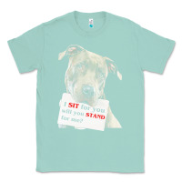 Seafoam pitbull t  shirt i sit for you will you stand for me t  shirt Classic Tee - linhVisuals