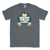 Charcoal Heather feed me snrlx Classic Tee - linhVisuals