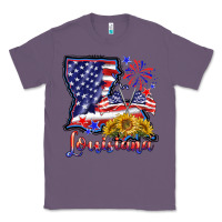 Lavender 4th of july  louisiana map Classic Tee - BarkalooDesign