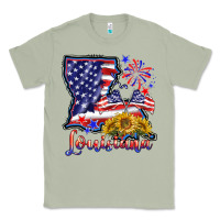 Matcha 4th of july  louisiana map Classic Tee - BarkalooDesign