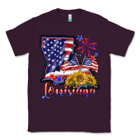 Plum 4th of july  louisiana map Classic Tee - BarkalooDesign