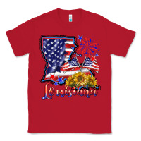 Red 4th of july  louisiana map Classic Tee - BarkalooDesign