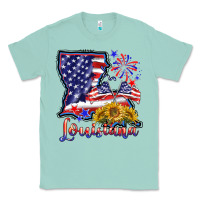 4th Of July  Louisiana Map Classic Tee | Teevron