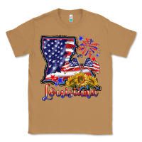 Toasted Coconut 4th of july  louisiana map Classic Tee - BarkalooDesign