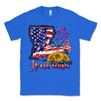 True Royal 4th of july  louisiana map Classic Tee - BarkalooDesign