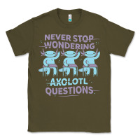 Army Green axolotl questions Classic Tee - linhVisuals