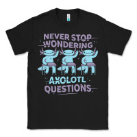 Black axolotl questions Classic Tee - linhVisuals