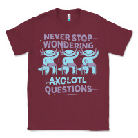 Burgundy axolotl questions Classic Tee - linhVisuals
