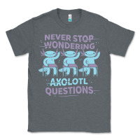 Charcoal Heather axolotl questions Classic Tee - linhVisuals