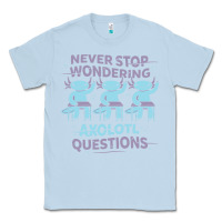 Dusty Blue axolotl questions Classic Tee - linhVisuals
