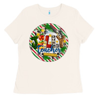 Bone Christmas Jolly Teacher Ladies Tee - Artiststas
