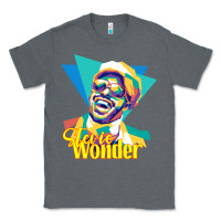 Charcoal Heather stevie wonder vintage Classic Tee - linhVisuals