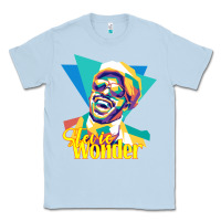 Dusty Blue stevie wonder vintage Classic Tee - linhVisuals