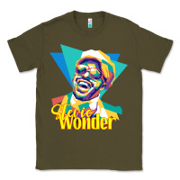 Army Green stevie wonder vintage Classic Tee - linhVisuals