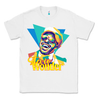 White stevie wonder vintage Classic Tee - linhVisuals