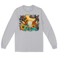 Moon Dust western texas  and cowhide with sunflower Long Sleeve Tee - Artiststas