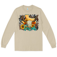 Mushroom western texas  and cowhide with sunflower Long Sleeve Tee - Artiststas