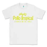White suitable-pollo-tropical-worn Classic Tee - linhVisuals