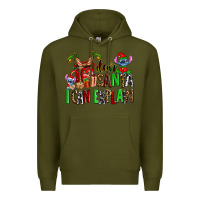 Army Green cup of chocolate and  with christmas stitch elf Premium Hoodie - AdoDesignShop
