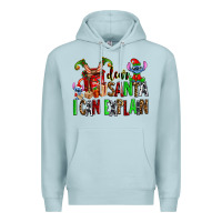 Blue Mist cup of chocolate and  with christmas stitch elf Premium Hoodie - AdoDesignShop