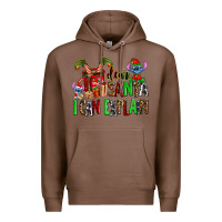 Chestnut cup of chocolate and  with christmas stitch elf Premium Hoodie - AdoDesignShop
