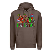 Coffee cup of chocolate and  with christmas stitch elf Premium Hoodie - AdoDesignShop