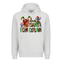 Dove Grey cup of chocolate and  with christmas stitch elf Premium Hoodie - AdoDesignShop