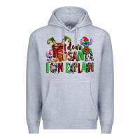 Heather Grey cup of chocolate and  with christmas stitch elf Premium Hoodie - AdoDesignShop