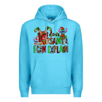 Ocean Blue cup of chocolate and  with christmas stitch elf Premium Hoodie - AdoDesignShop