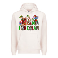 Pale Pink cup of chocolate and  with christmas stitch elf Premium Hoodie - AdoDesignShop