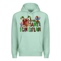 Seafoam cup of chocolate and  with christmas stitch elf Premium Hoodie - AdoDesignShop