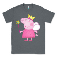 Charcoal Heather pig Classic Tee - linhVisuals