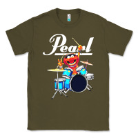 Army Green the muppet show animal playing pearl drums Classic Tee - linhVisuals