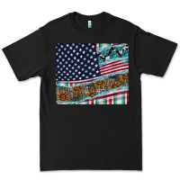 Black American Flag Mouse Pad Premium Tee - CowhideDigitalArt