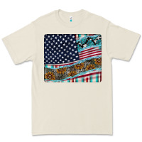Bone American Flag Mouse Pad Premium Tee - CowhideDigitalArt