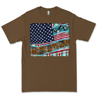 Cacao American Flag Mouse Pad Premium Tee - CowhideDigitalArt