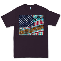 Plum American Flag Mouse Pad Premium Tee - CowhideDigitalArt