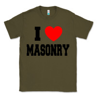 Army Green i love masonry Classic Tee - linhVisuals