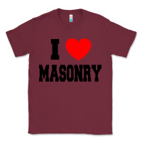 Burgundy i love masonry Classic Tee - linhVisuals
