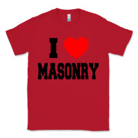 Red i love masonry Classic Tee - linhVisuals