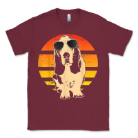 Burgundy retro basset hound t shirt men women kids gift t shirt Classic Tee - linhVisuals