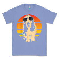 Colony Blue retro basset hound t shirt men women kids gift t shirt Classic Tee - linhVisuals